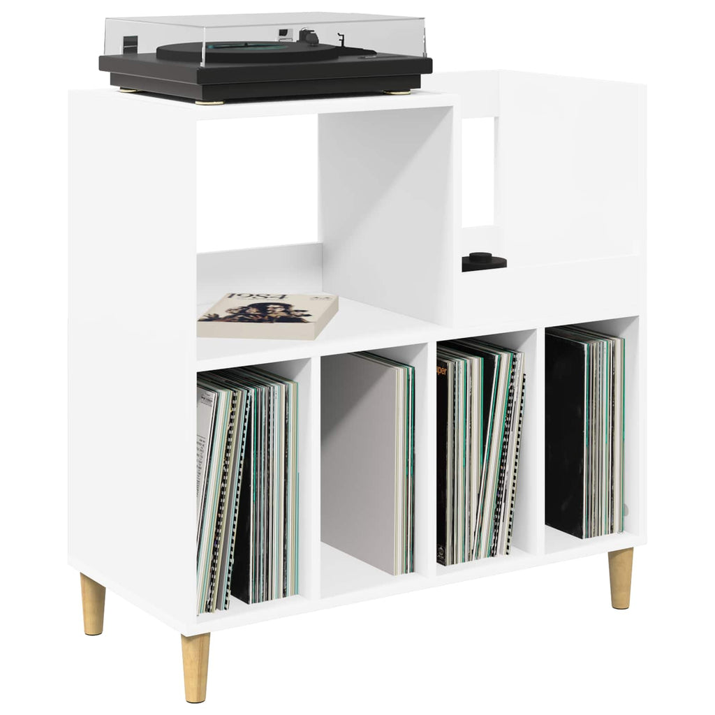 vidaXL Stojak na odtwarzacz płyt Biały 82 x 39,5 x 82,5 cm