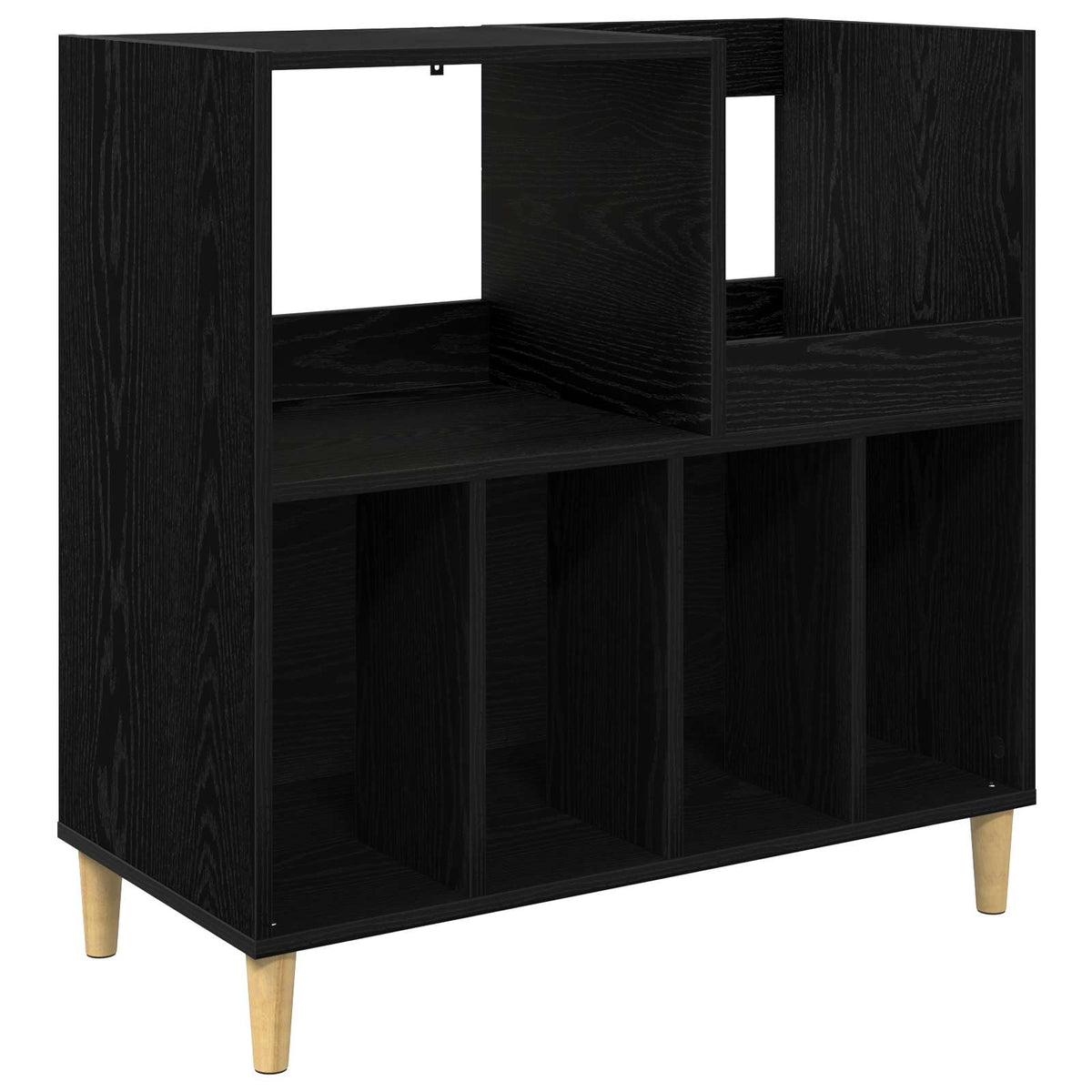 vidaXL Stojak na odtwarzacz płyt Czarny dąb 82 x 39,5 x 82,5 cm