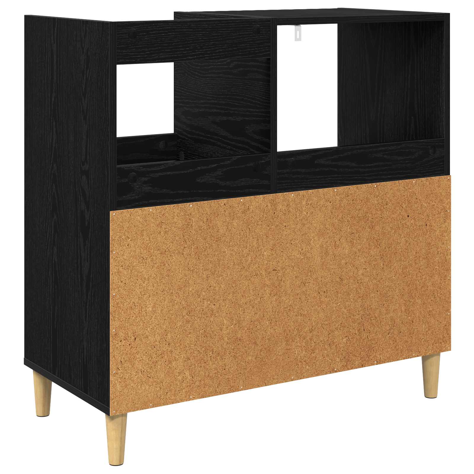 vidaXL Stojak na odtwarzacz płyt Czarny dąb 82 x 39,5 x 82,5 cm