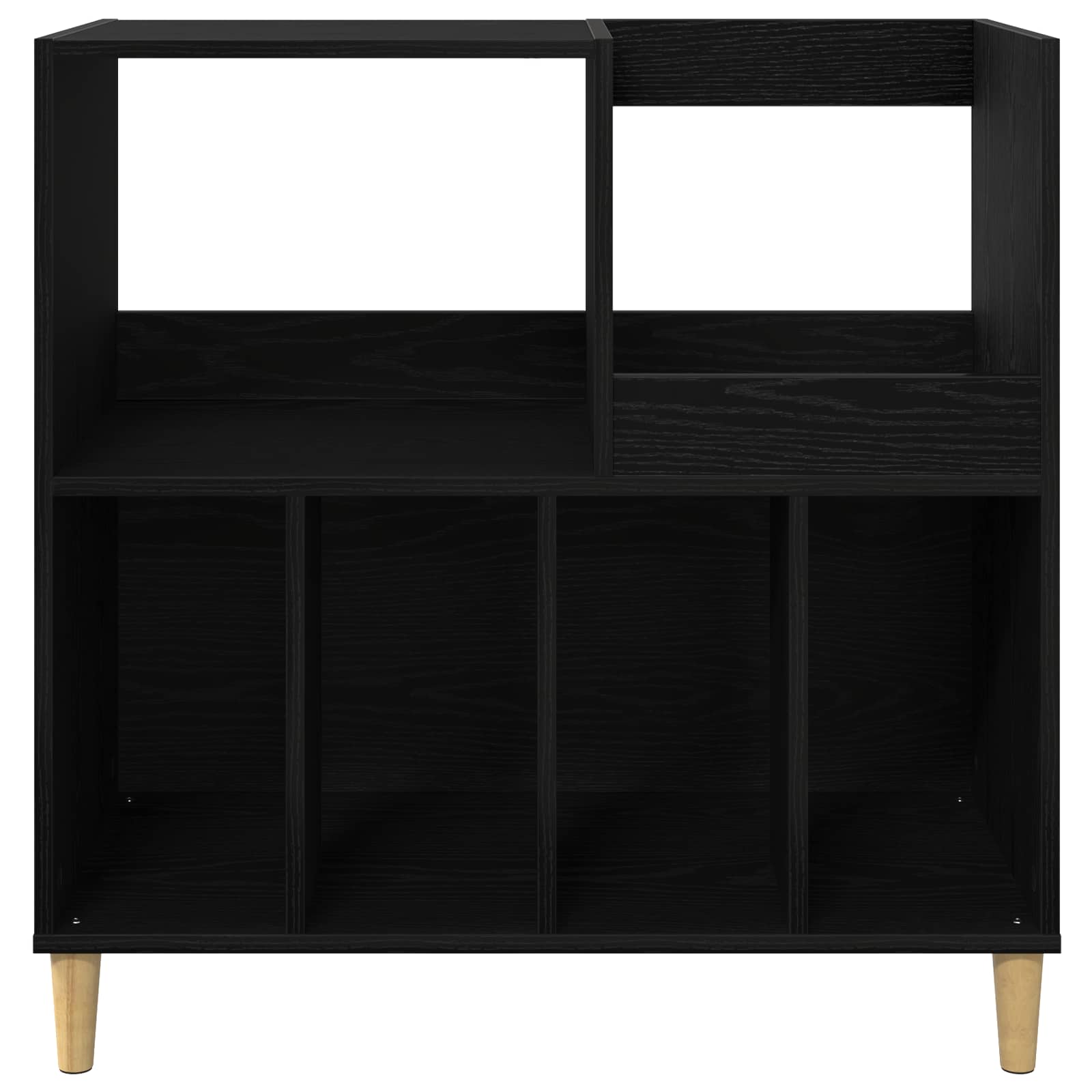 vidaXL Stojak na odtwarzacz płyt Czarny dąb 82 x 39,5 x 82,5 cm
