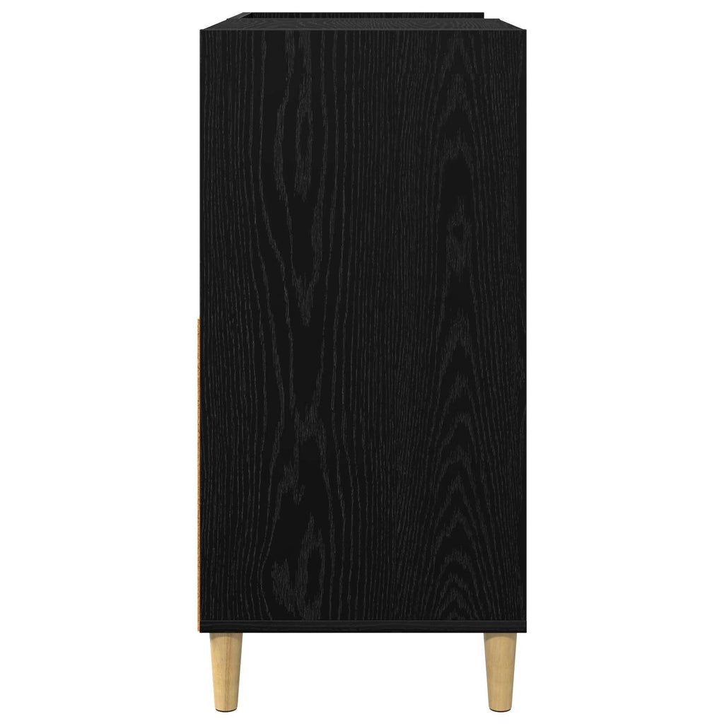 vidaXL Stojak na odtwarzacz płyt Czarny dąb 82 x 39,5 x 82,5 cm