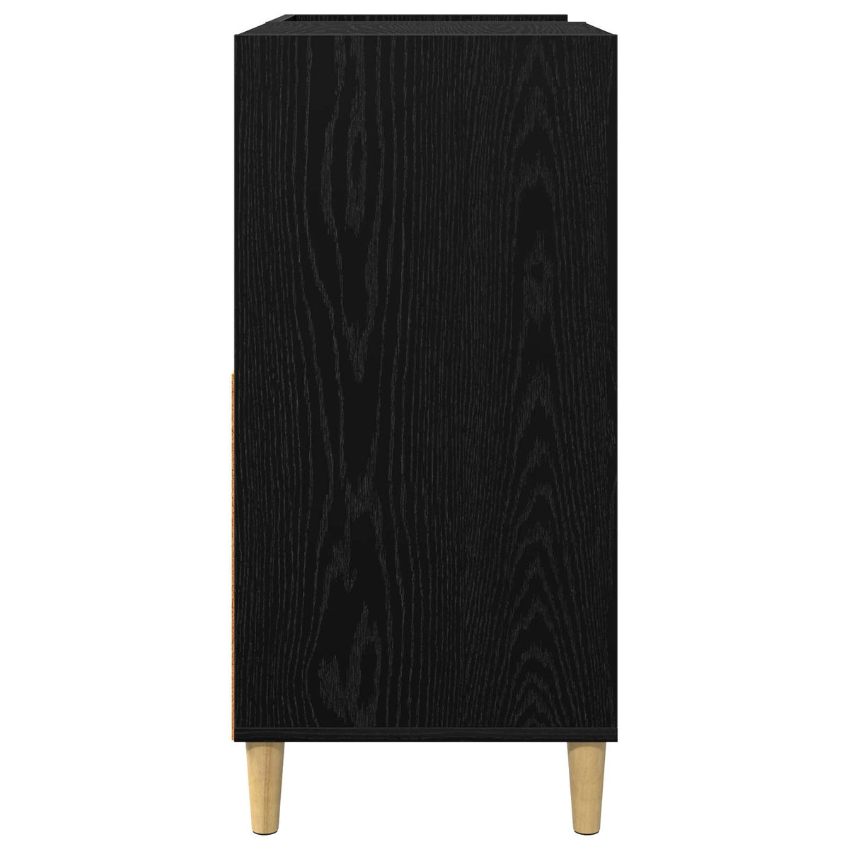 vidaXL Stojak na odtwarzacz płyt Czarny dąb 82 x 39,5 x 82,5 cm
