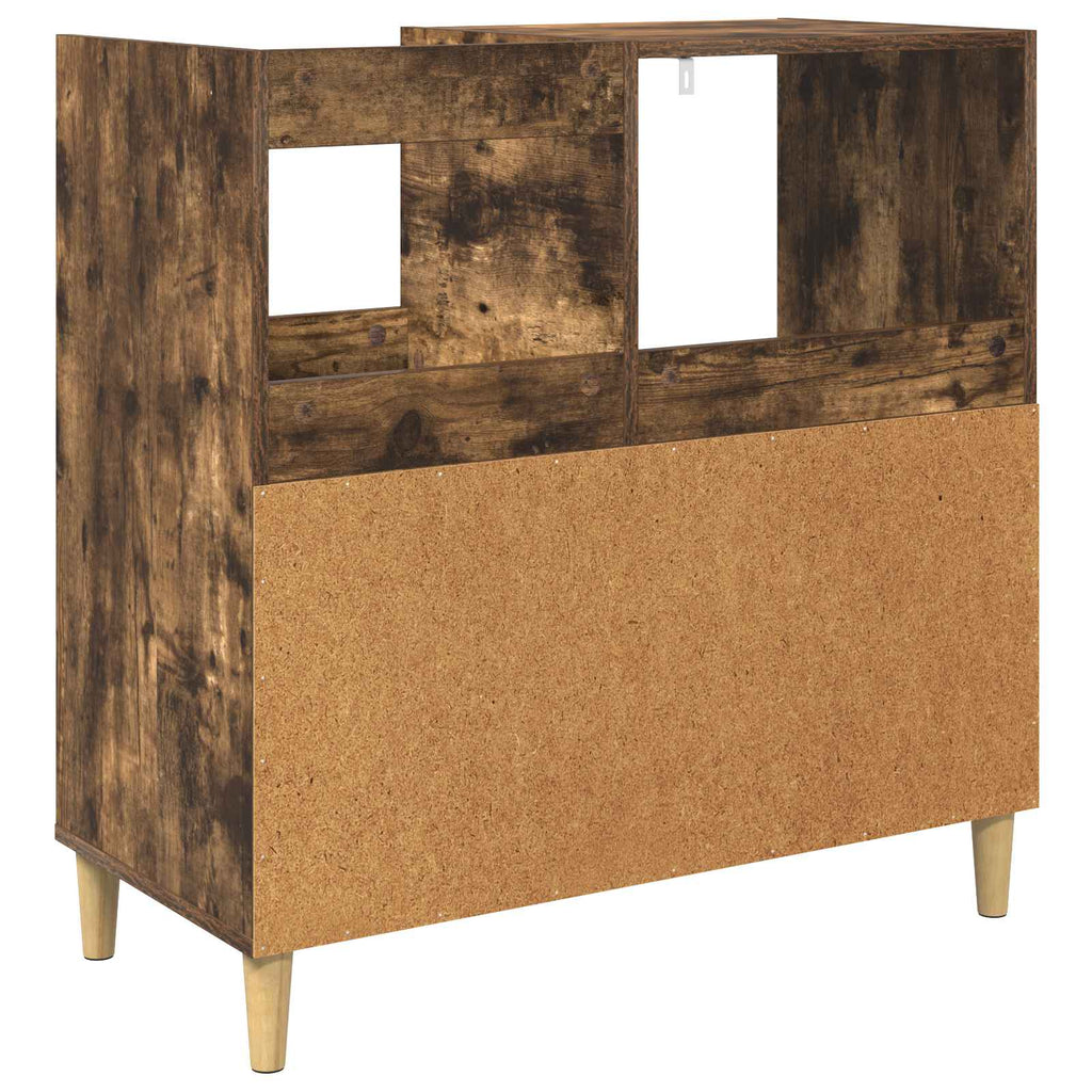vidaXL Stojak na odtwarzacz płyt Dąb wędzony 82 x 39,5 x 82,5 cm