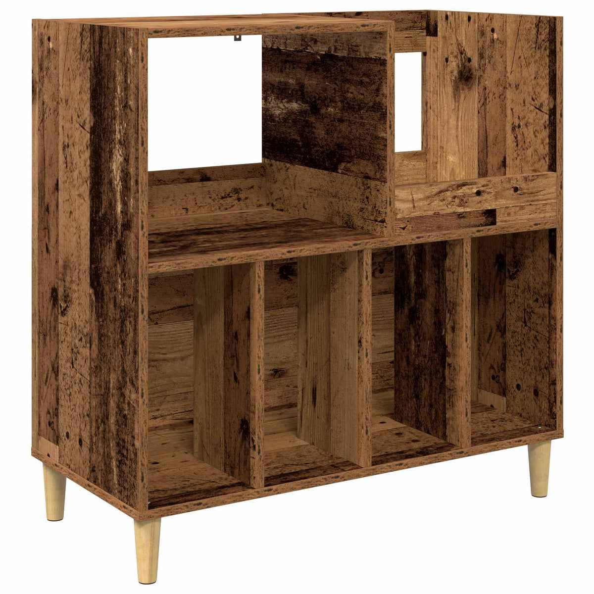 vidaXL Stojak na odtwarzacz płyt Stare drewno 82 x 39,5 x 82,5 cm