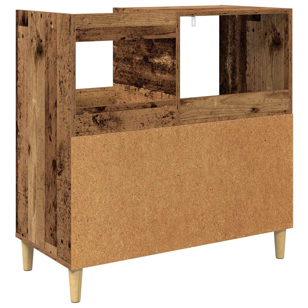 vidaXL Stojak na odtwarzacz płyt Stare drewno 82 x 39,5 x 82,5 cm