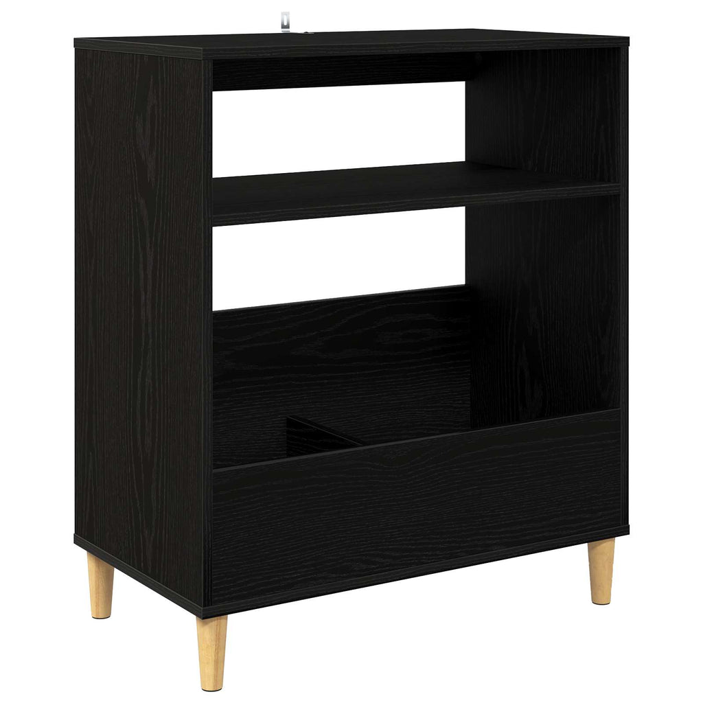 vidaXL Stojak na odtwarzacz płyt Czarny dąb 71 x 39,5 x 83 cm