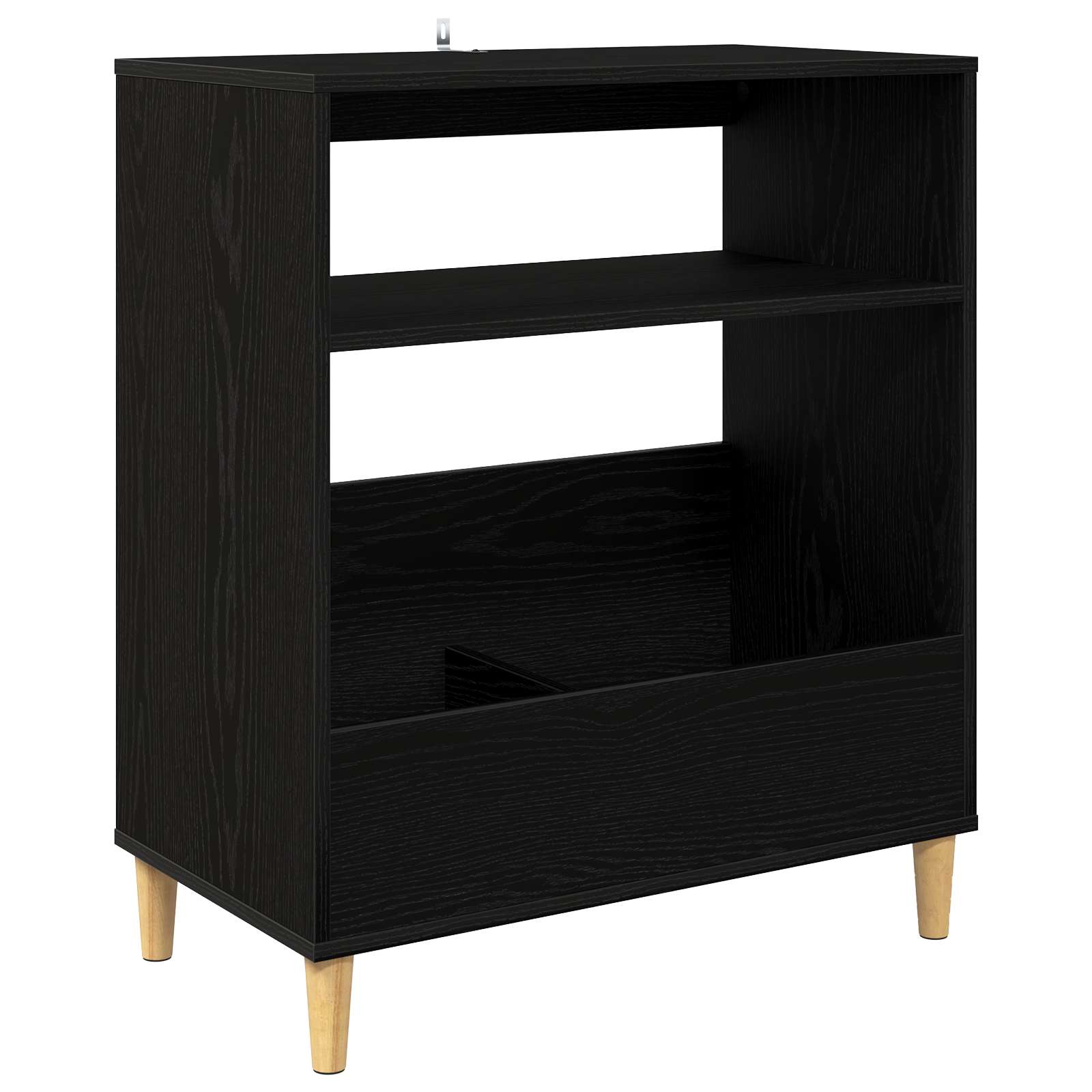 vidaXL Stojak na odtwarzacz płyt Czarny dąb 71 x 39,5 x 83 cm