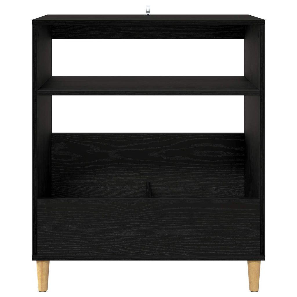 vidaXL Stojak na odtwarzacz płyt Czarny dąb 71 x 39,5 x 83 cm