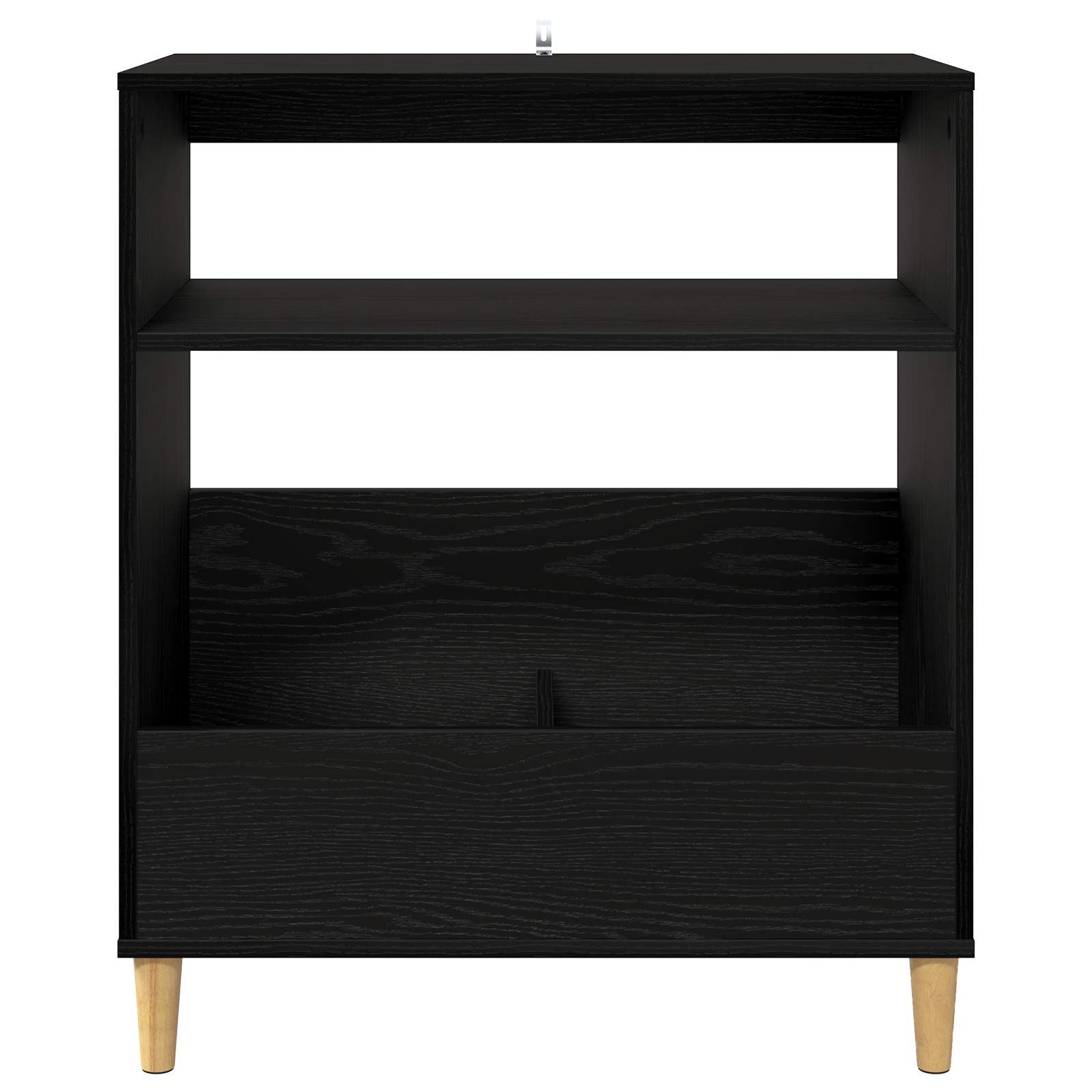 vidaXL Stojak na odtwarzacz płyt Czarny dąb 71 x 39,5 x 83 cm