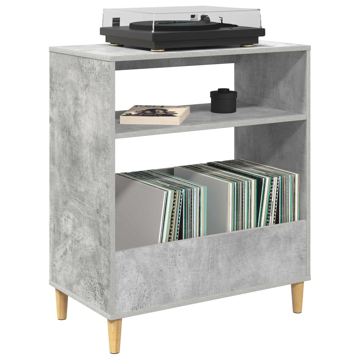 vidaXL Stojak na odtwarzacz płyt Betonowy szary 71 x 39,5 x 83 cm
