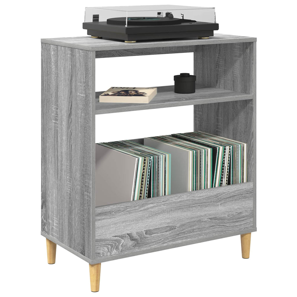 vidaXL Stojak na odtwarzacz płyt Szary Sonoma 71 x 39,5 x 83 cm