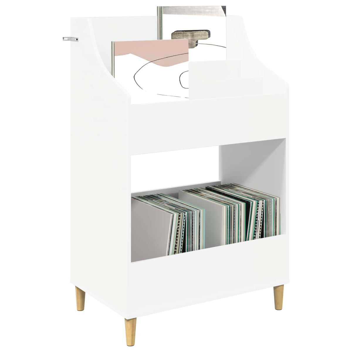 vidaXL Półki na media Biały 70,5 x 46 x 112 cm Drewno inżynieryjne