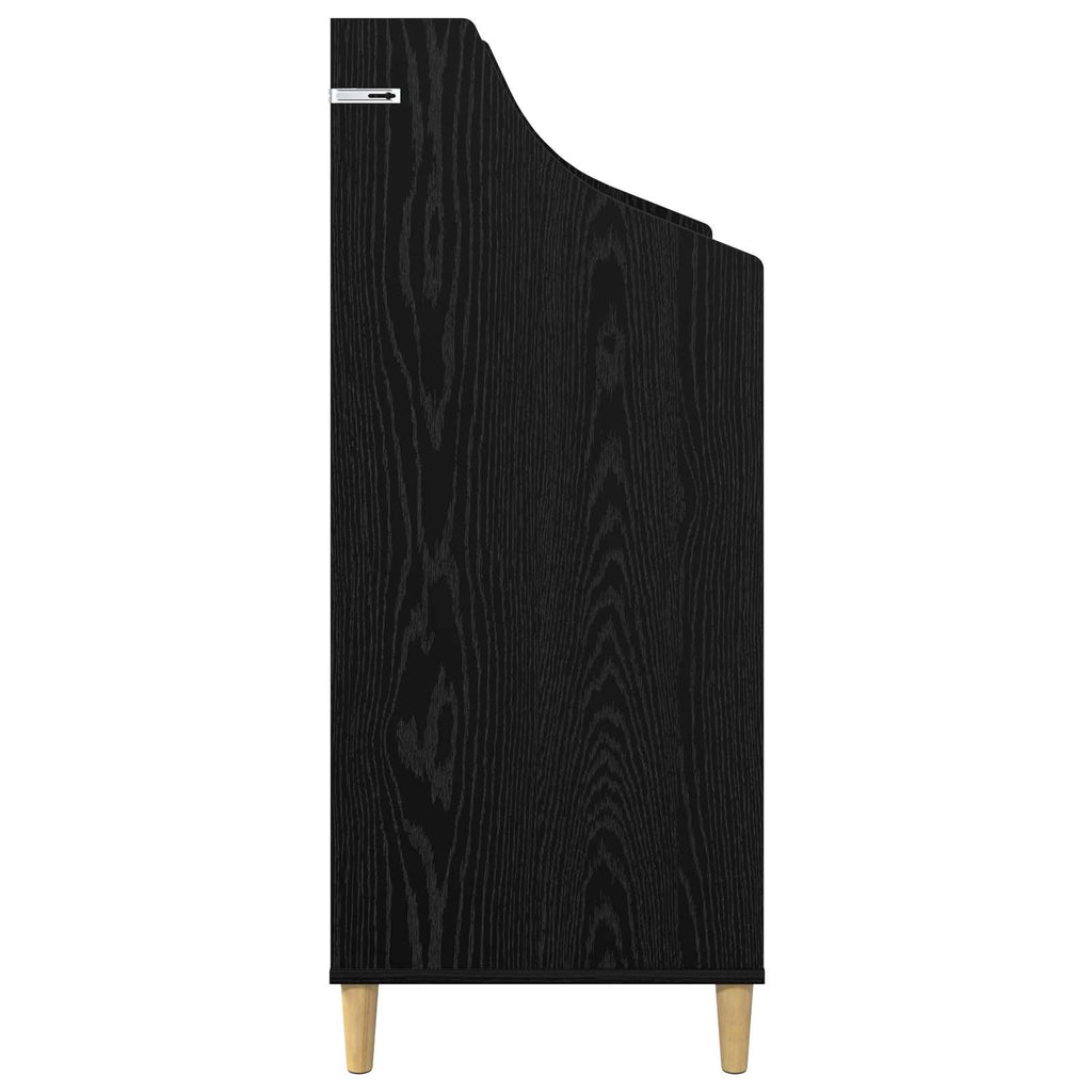 vidaXL Półki na media Czarny dąb 70,5 x 46 x 112 cm