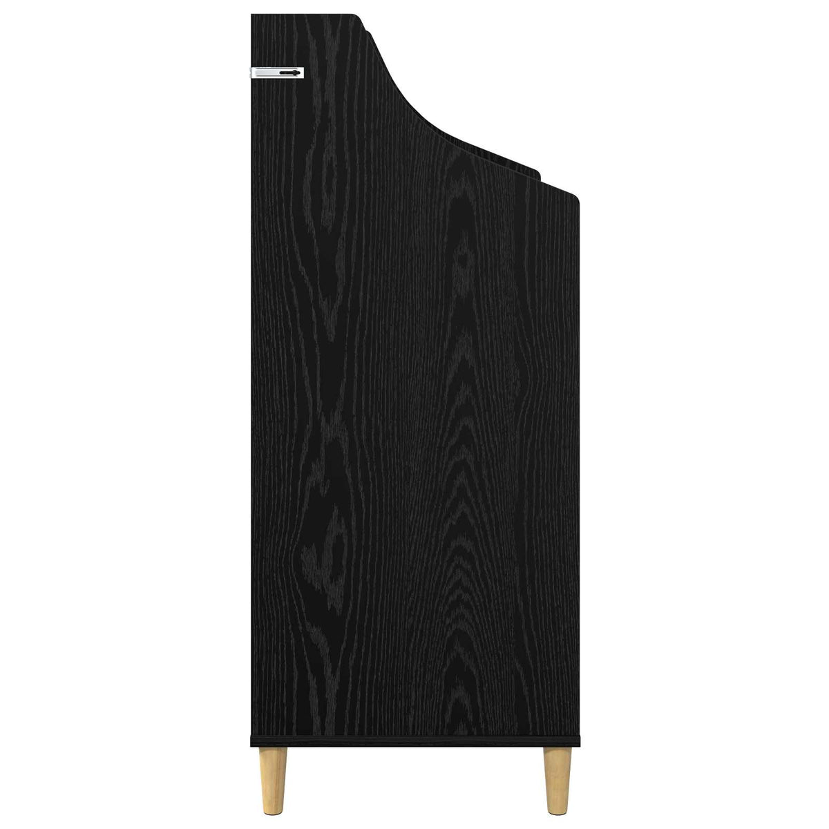 vidaXL Półki na media Czarny dąb 70,5 x 46 x 112 cm