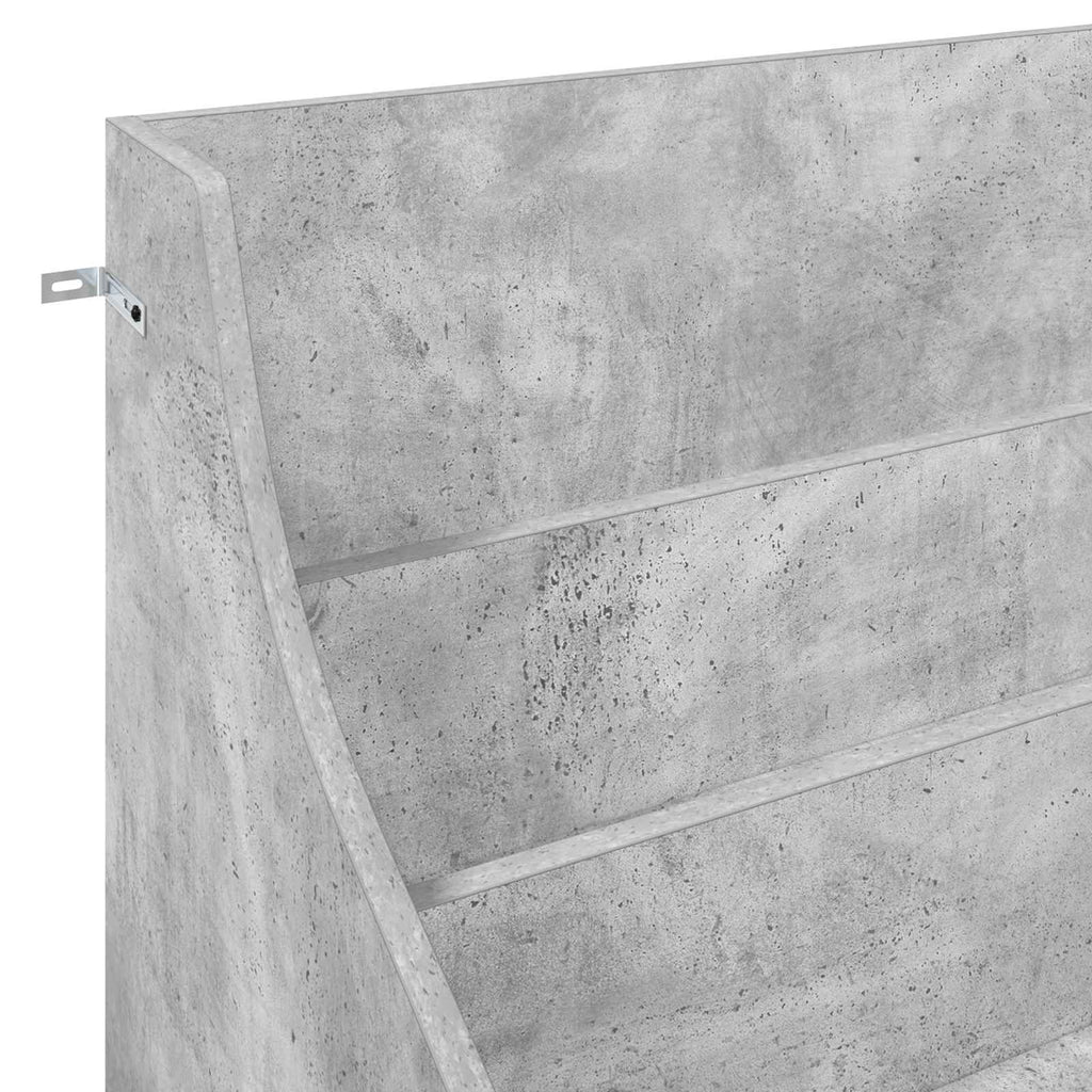 vidaXL Półki na media Betonowy szary 70,5 x 46 x 112 cm