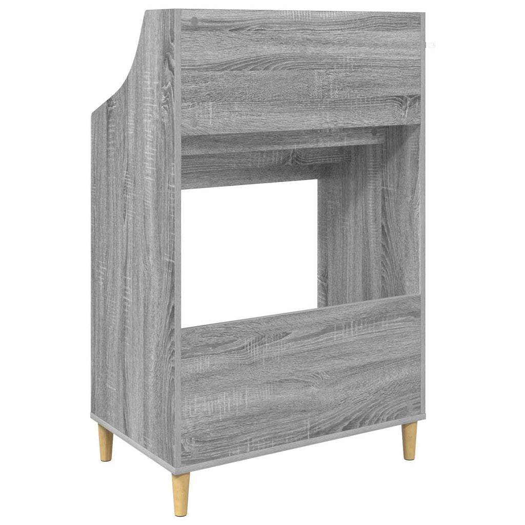 vidaXL Półki na media Szary Sonoma 70,5 x 46 x 112 cm