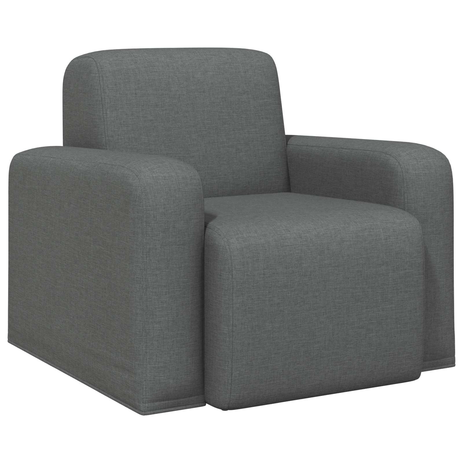 vidaXL Fotel ciemnoszary tkanina