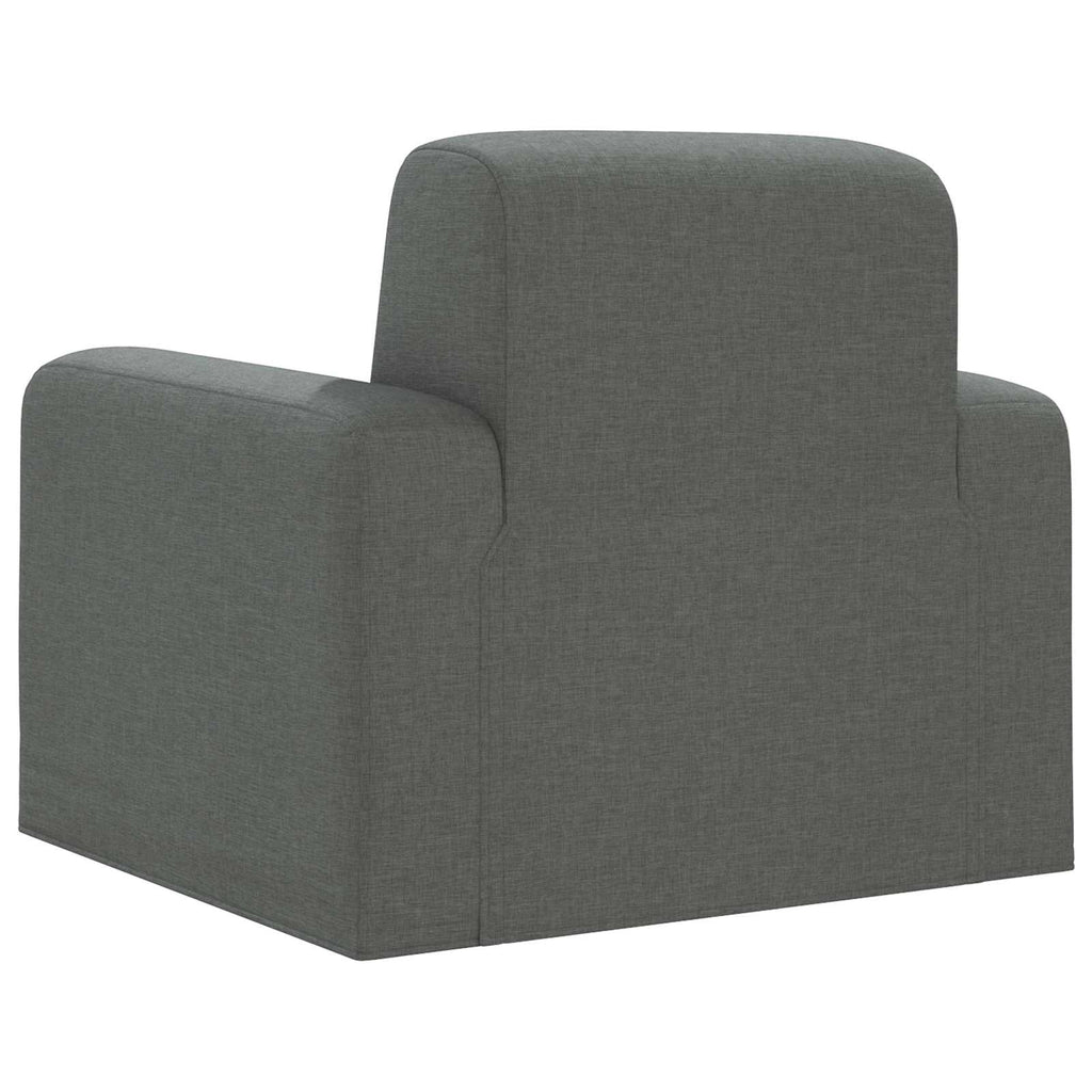 vidaXL Fotel ciemnoszary tkanina