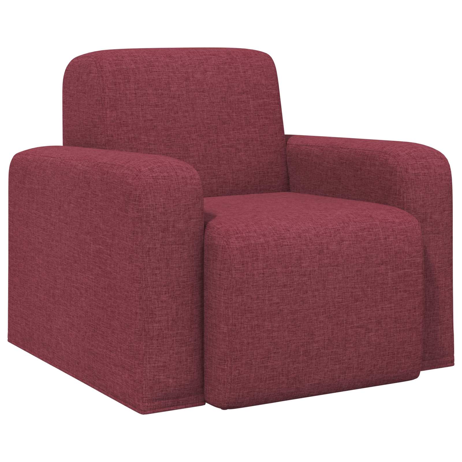 vidaXL Fotel Czerwone wino tkanina