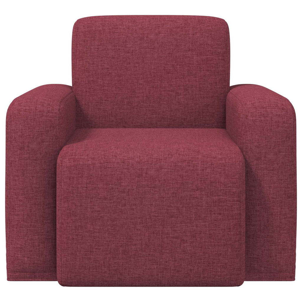 vidaXL Fotel Czerwone wino tkanina