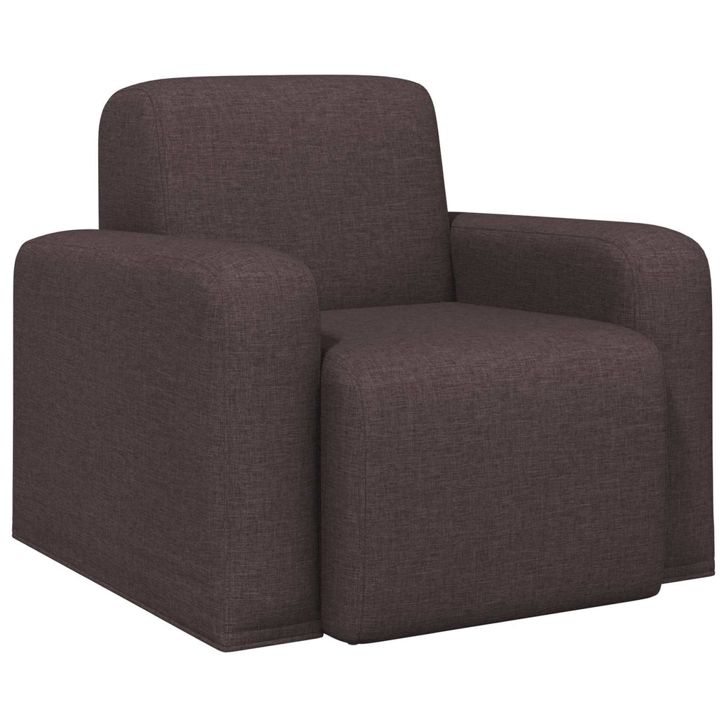 vidaXL Fotel Ciemny brąz tkanina