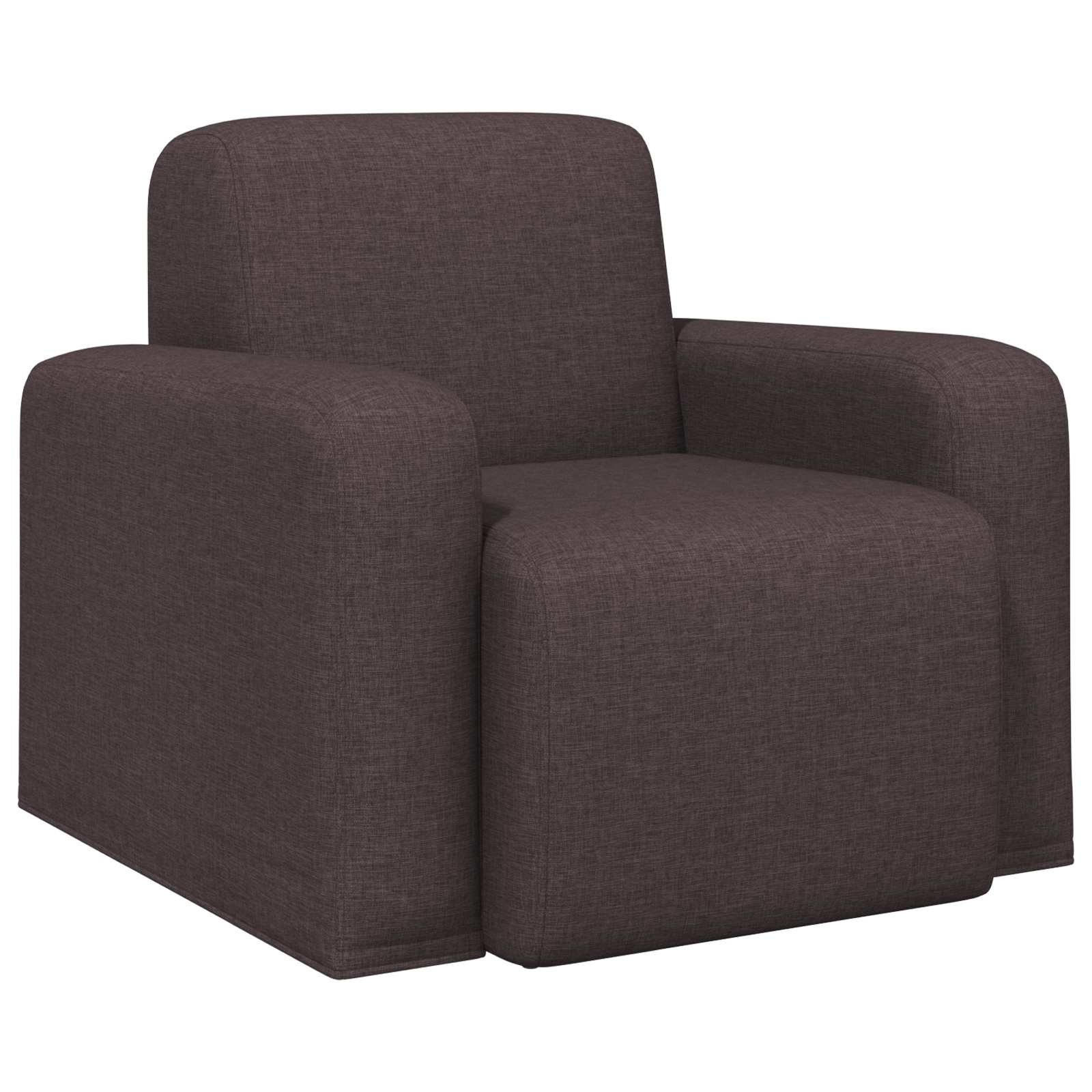 vidaXL Fotel Ciemny brąz tkanina
