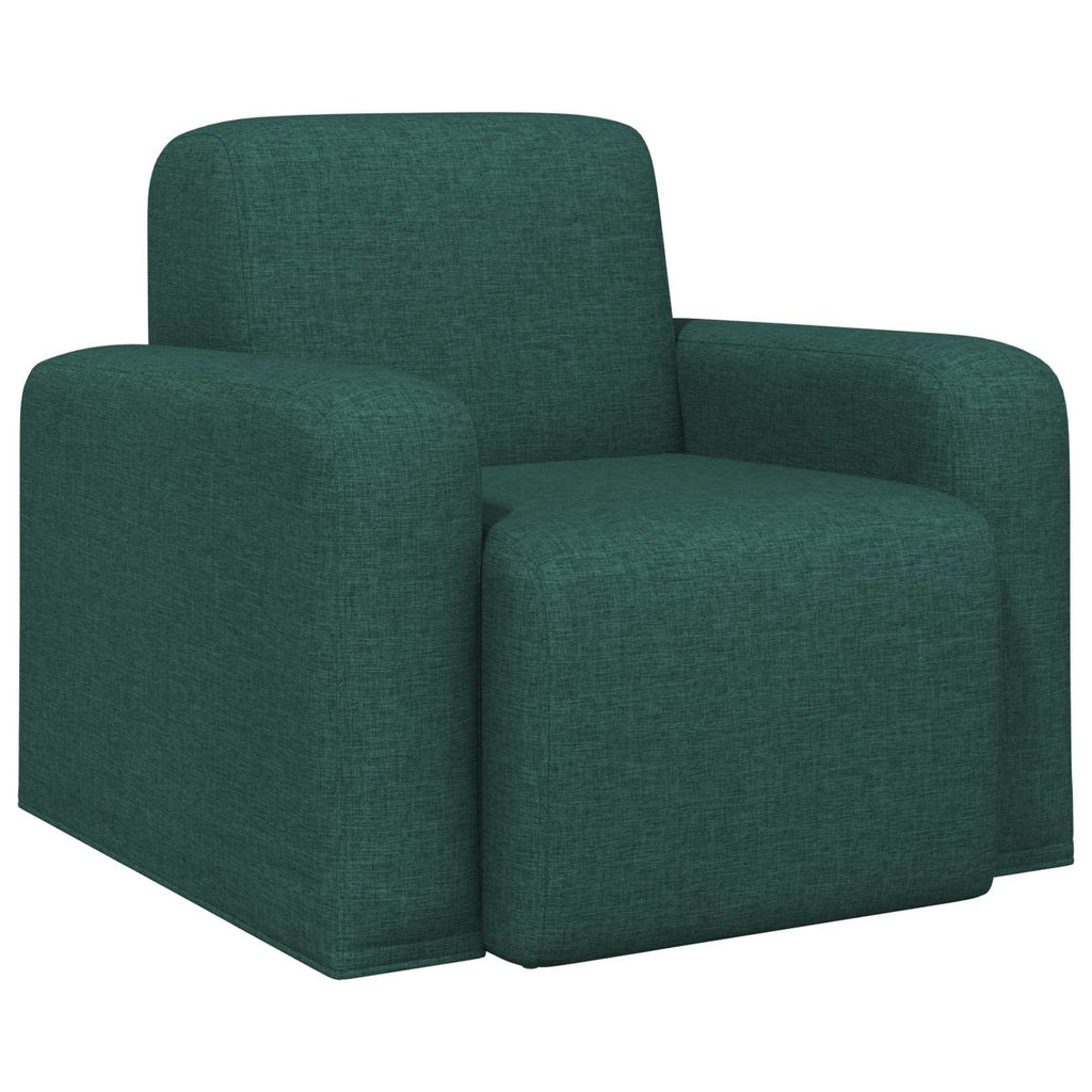 vidaXL Fotel Ciemnozielony tkanina