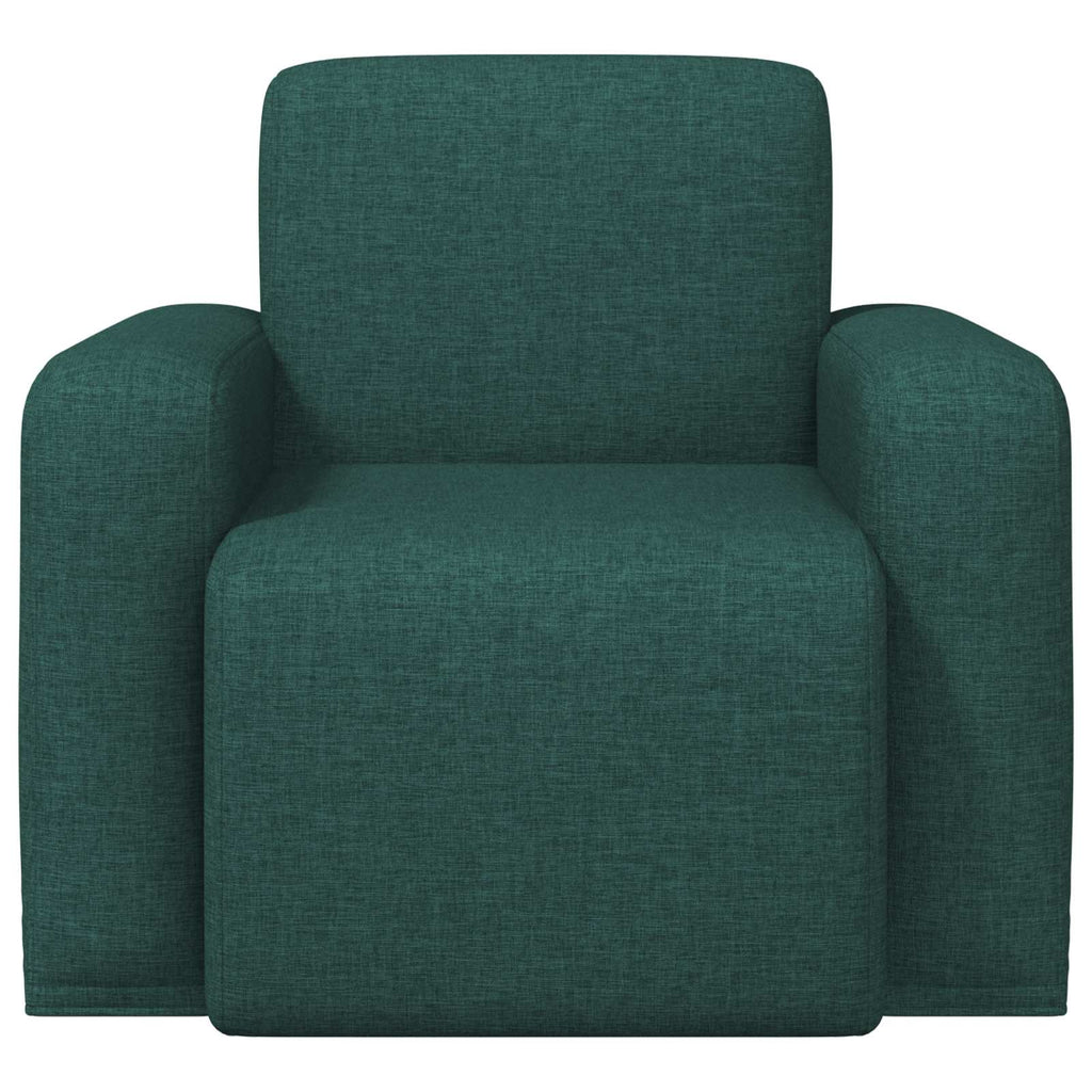 vidaXL Fotel Ciemnozielony tkanina