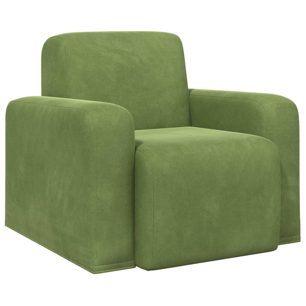 vidaXL Fotel Jasnozielony Welur