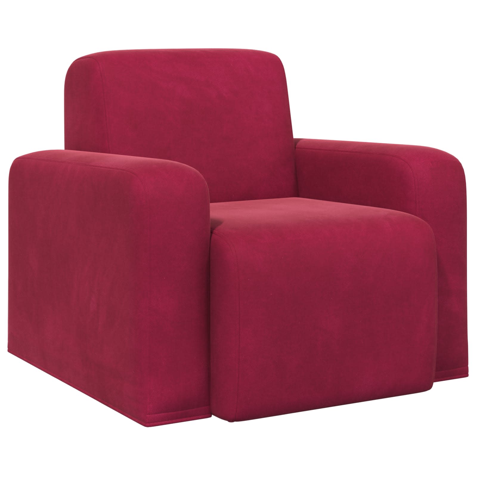 vidaXL Fotel Czerwone wino Welur