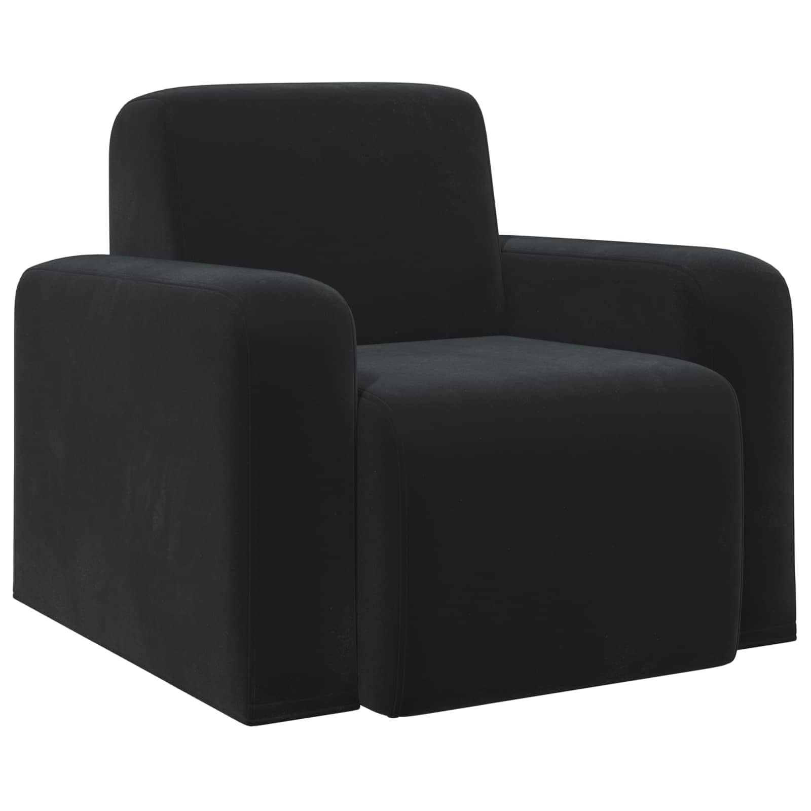 vidaXL Fotel Czarny Welur
