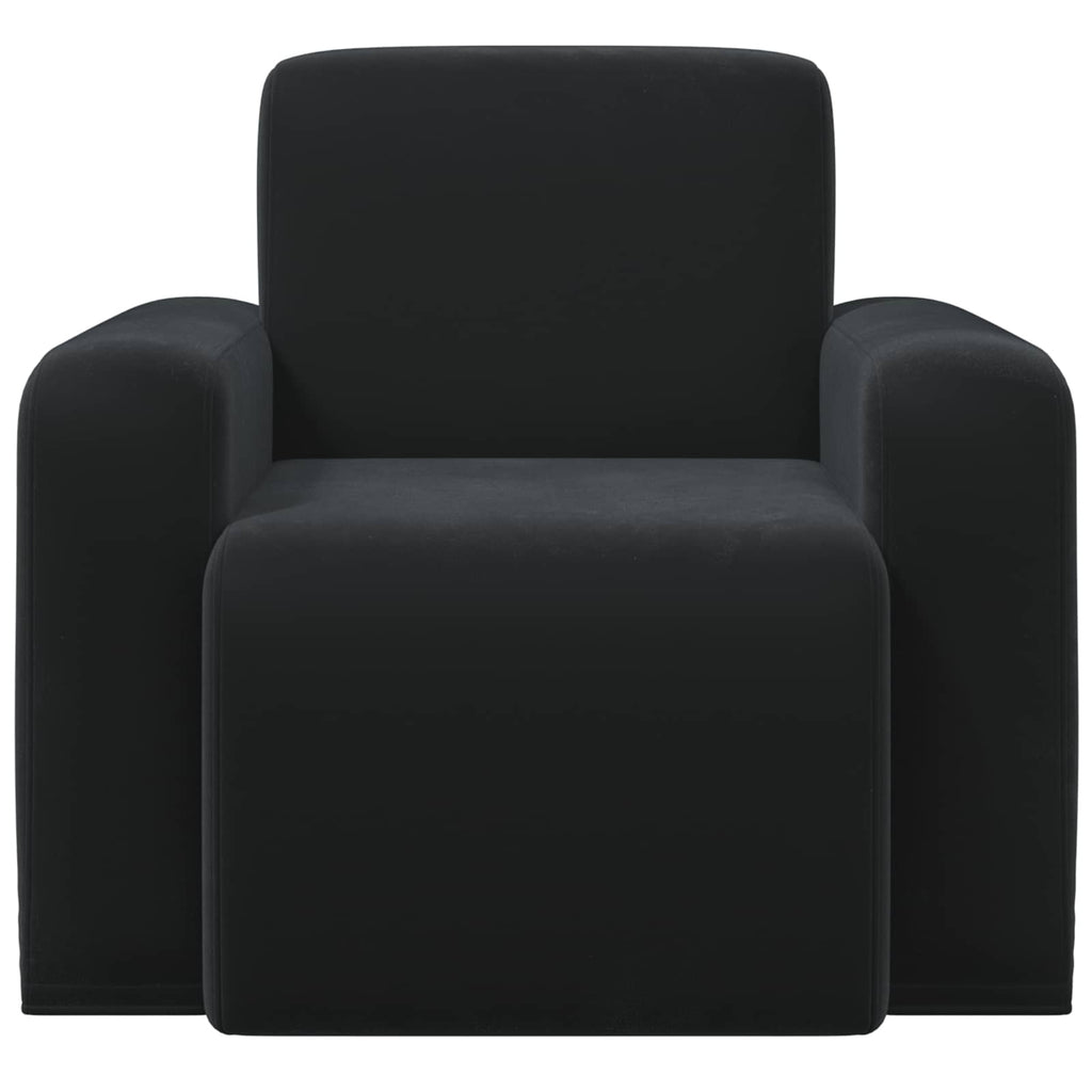 vidaXL Fotel Czarny Welur