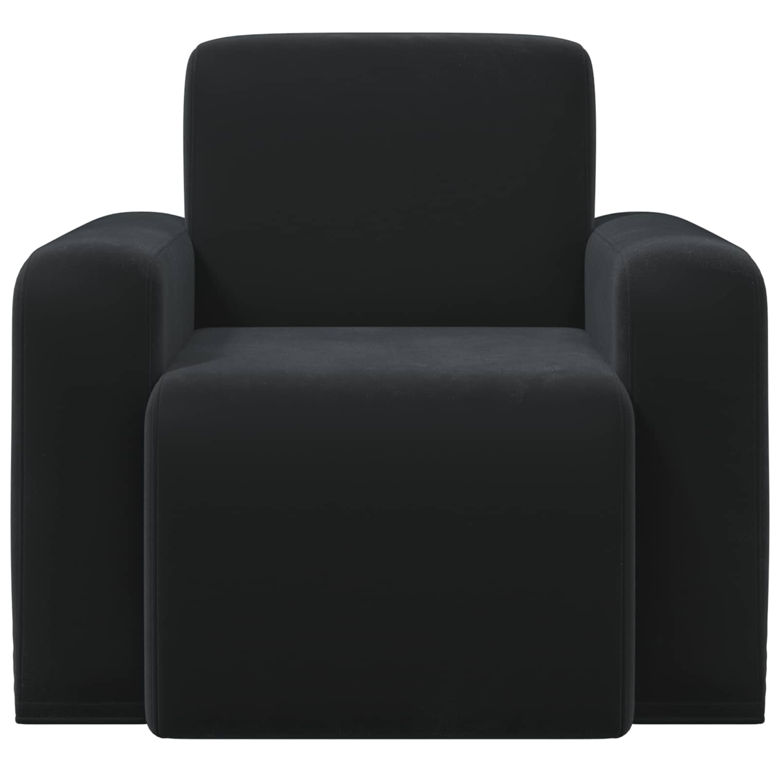 vidaXL Fotel Czarny Welur