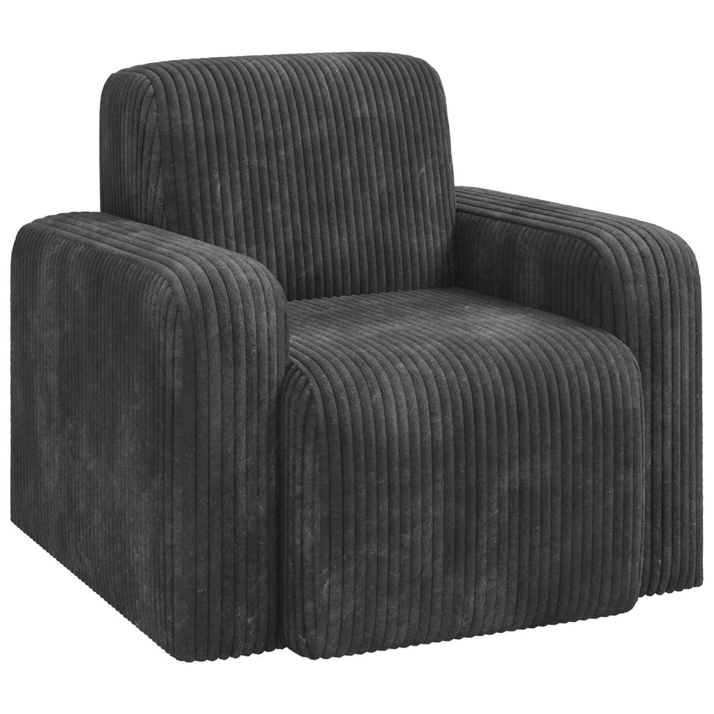 vidaXL Fotel ciemnoszary sztruks