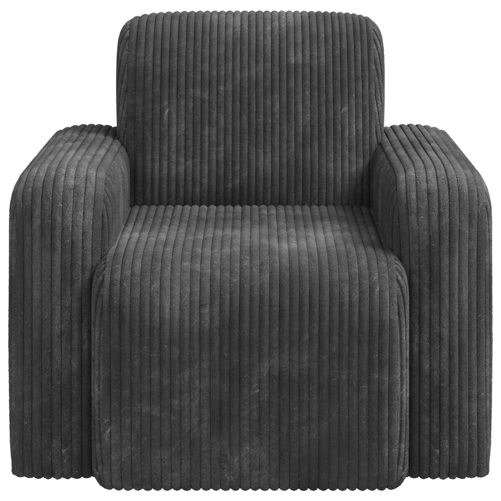 vidaXL Fotel ciemnoszary sztruks