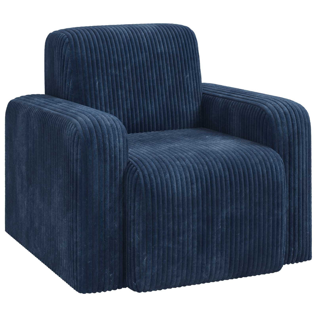 vidaXL Fotel Granatowy sztruks