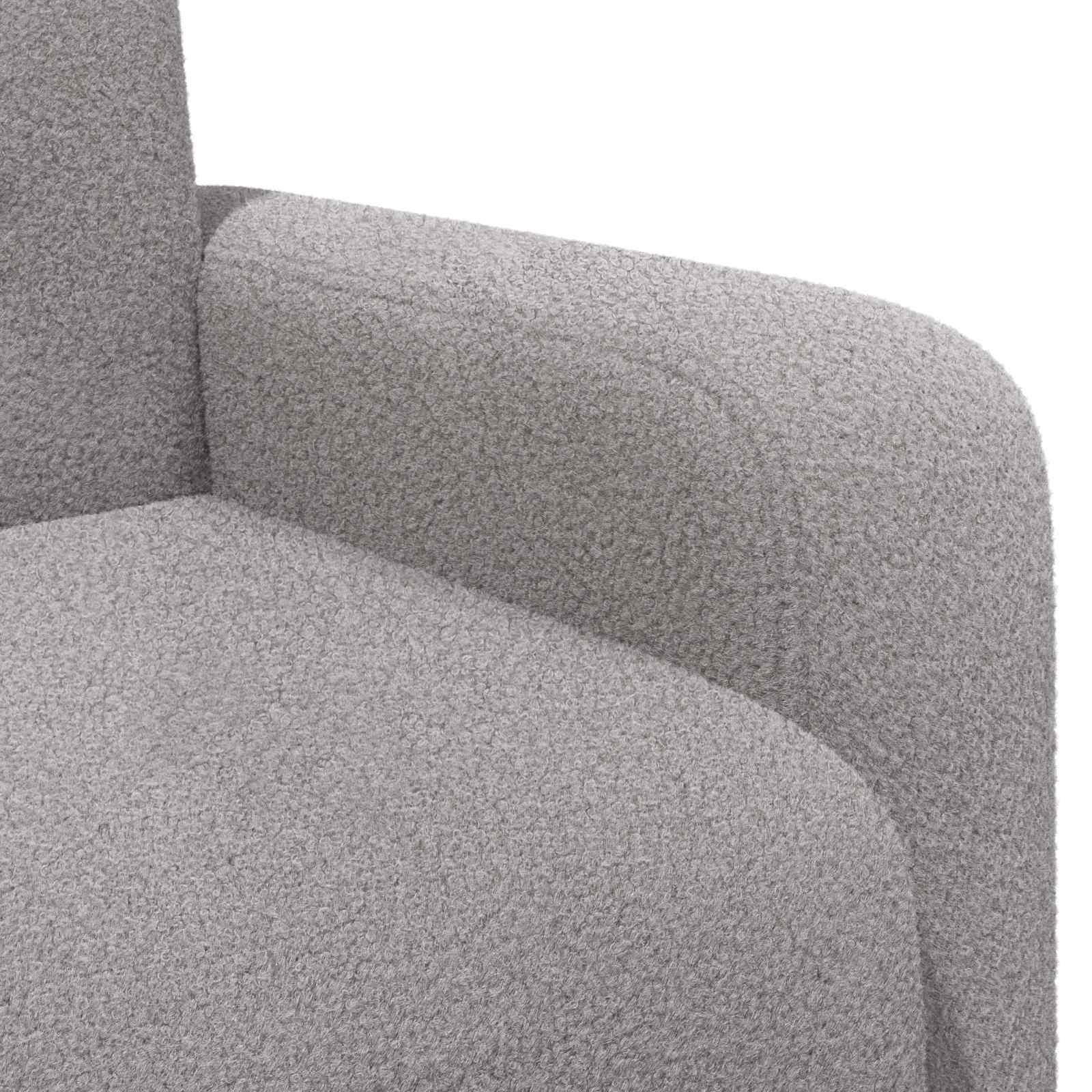 vidaXL Fotel jasnoszary Bouclé