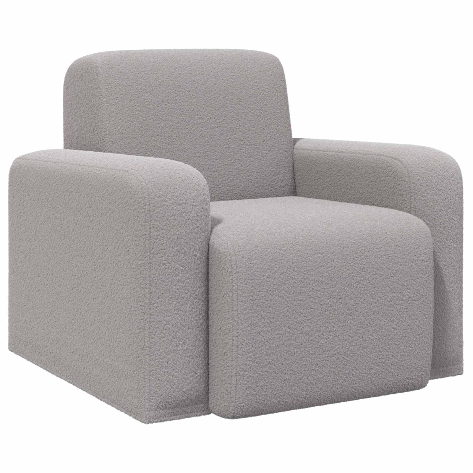 vidaXL Fotel jasnoszary Bouclé