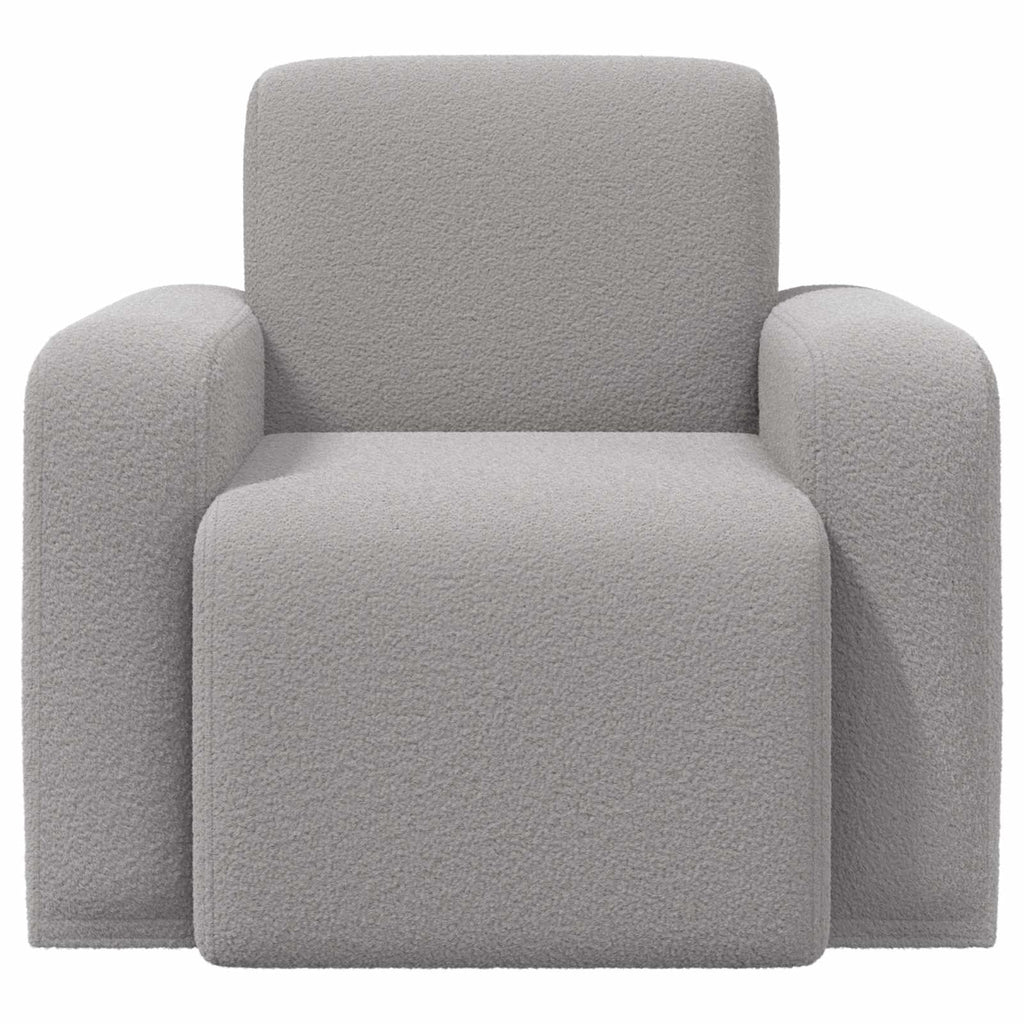 vidaXL Fotel jasnoszary Bouclé