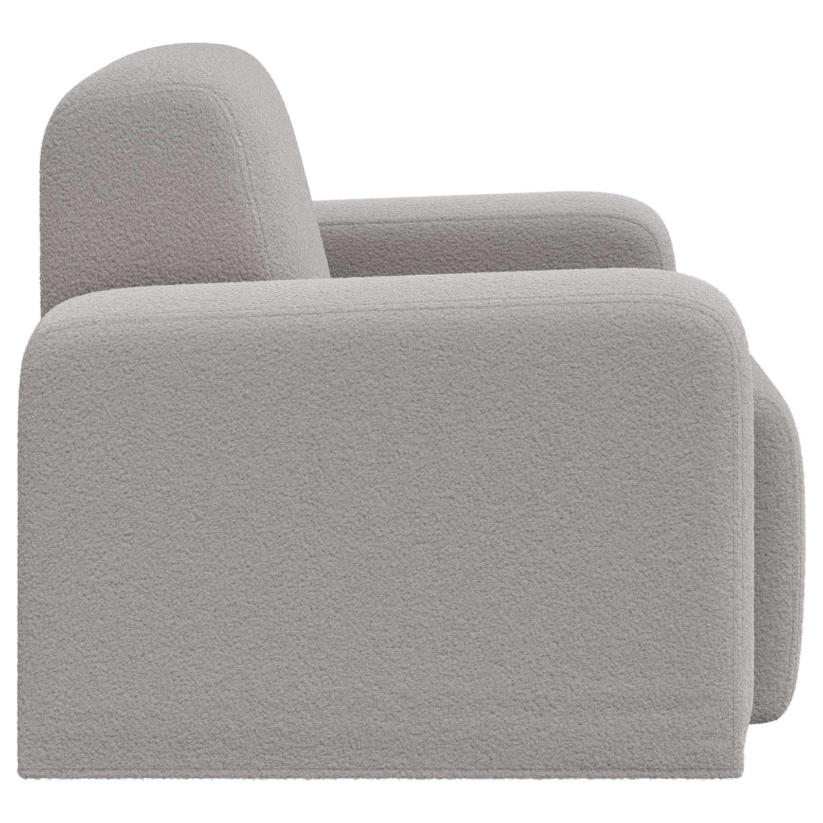 vidaXL Fotel jasnoszary Bouclé