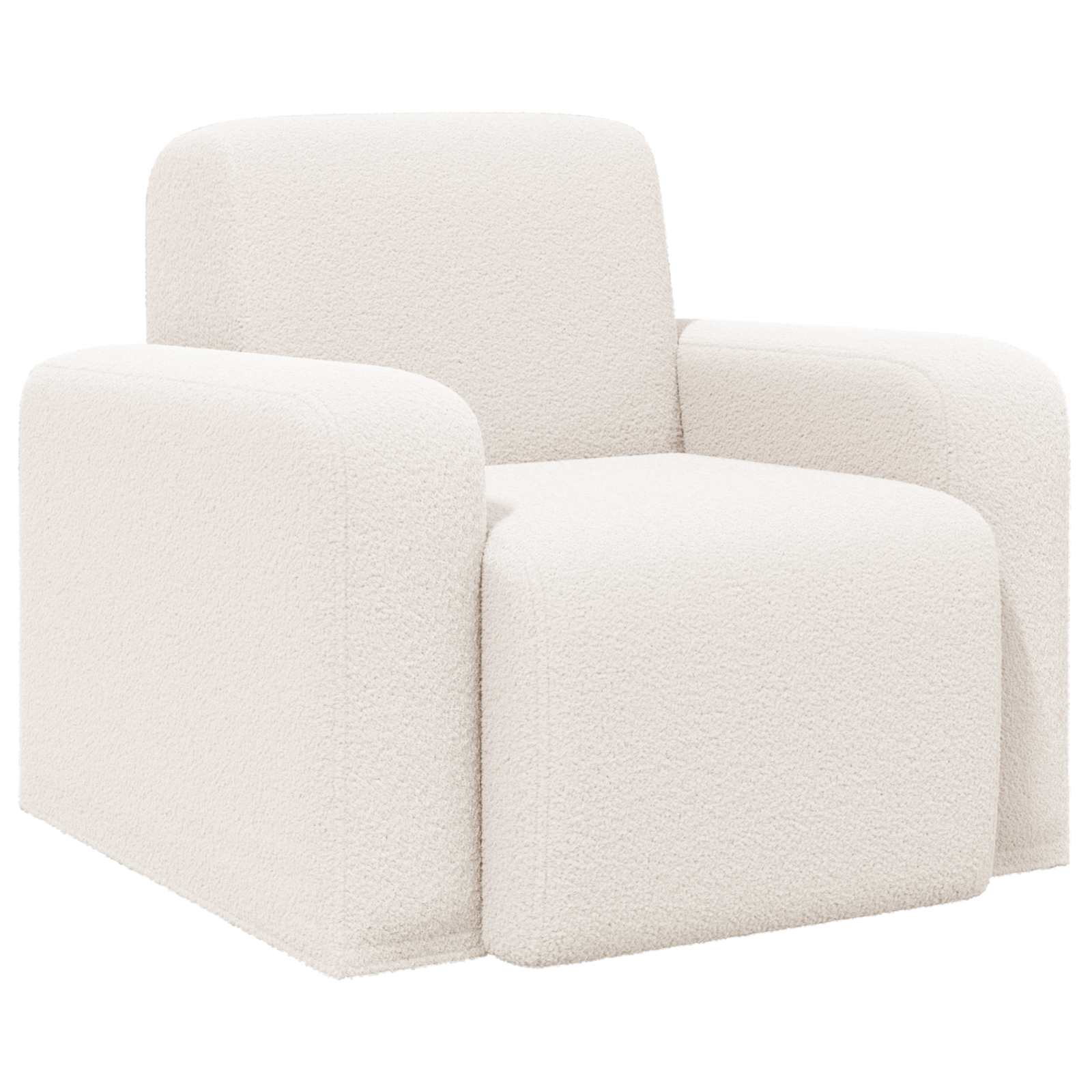 vidaXL Fotel kremowy Bouclé