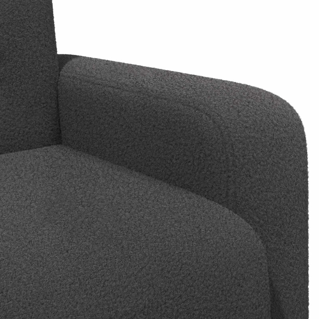 vidaXL Fotel ciemnoszary Bouclé