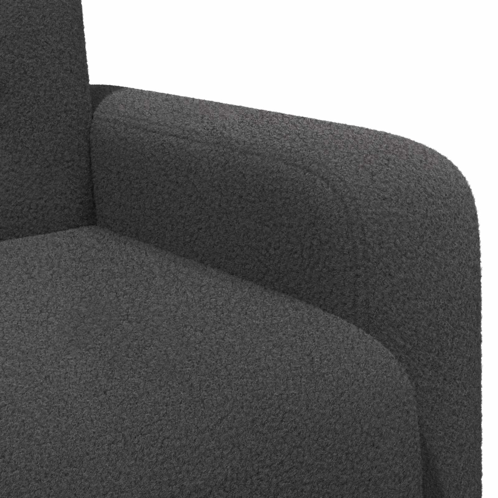 vidaXL Fotel ciemnoszary Bouclé