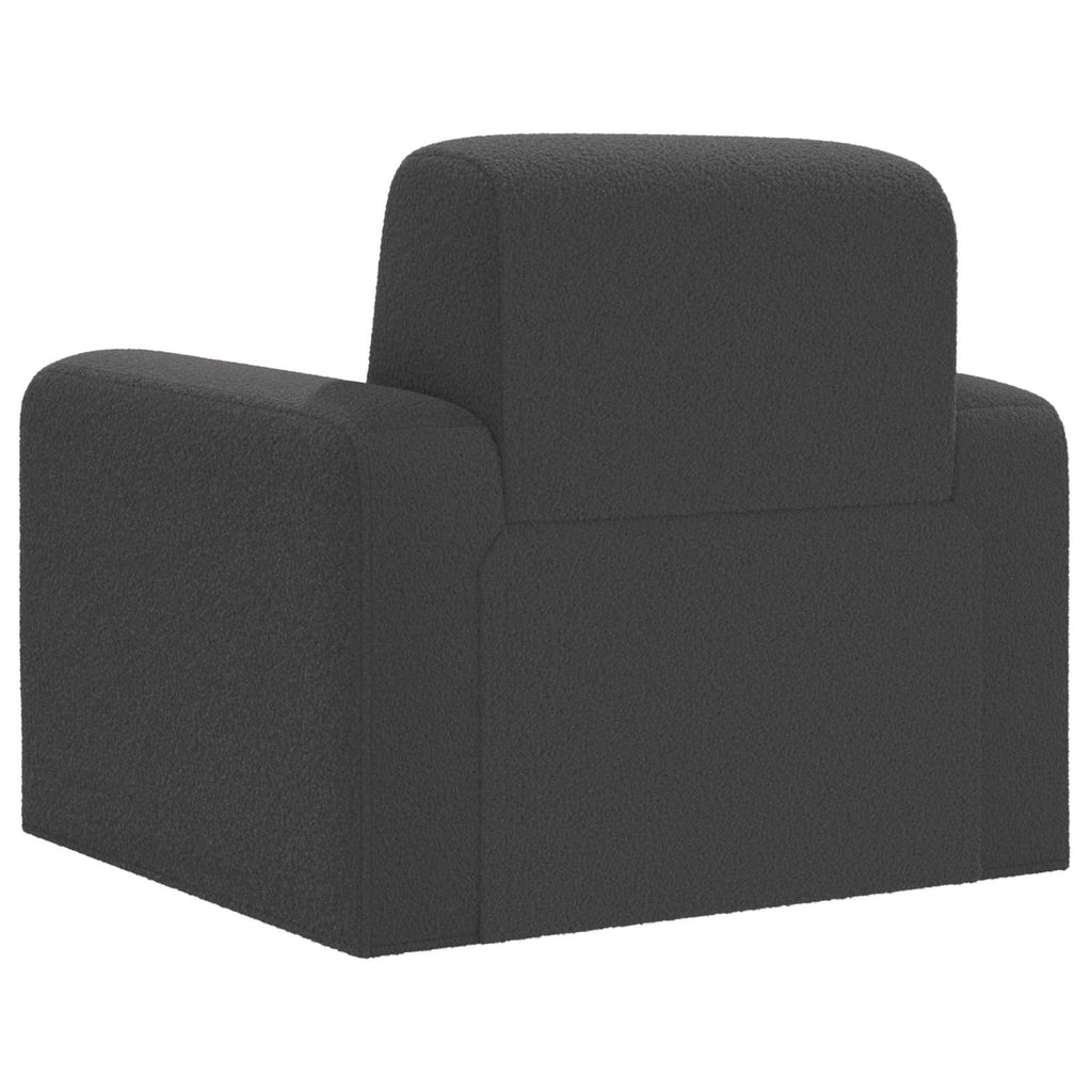vidaXL Fotel ciemnoszary Bouclé