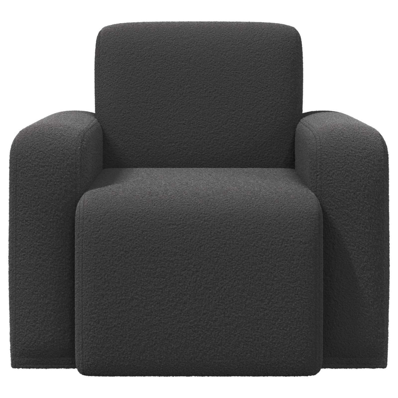 vidaXL Fotel ciemnoszary Bouclé