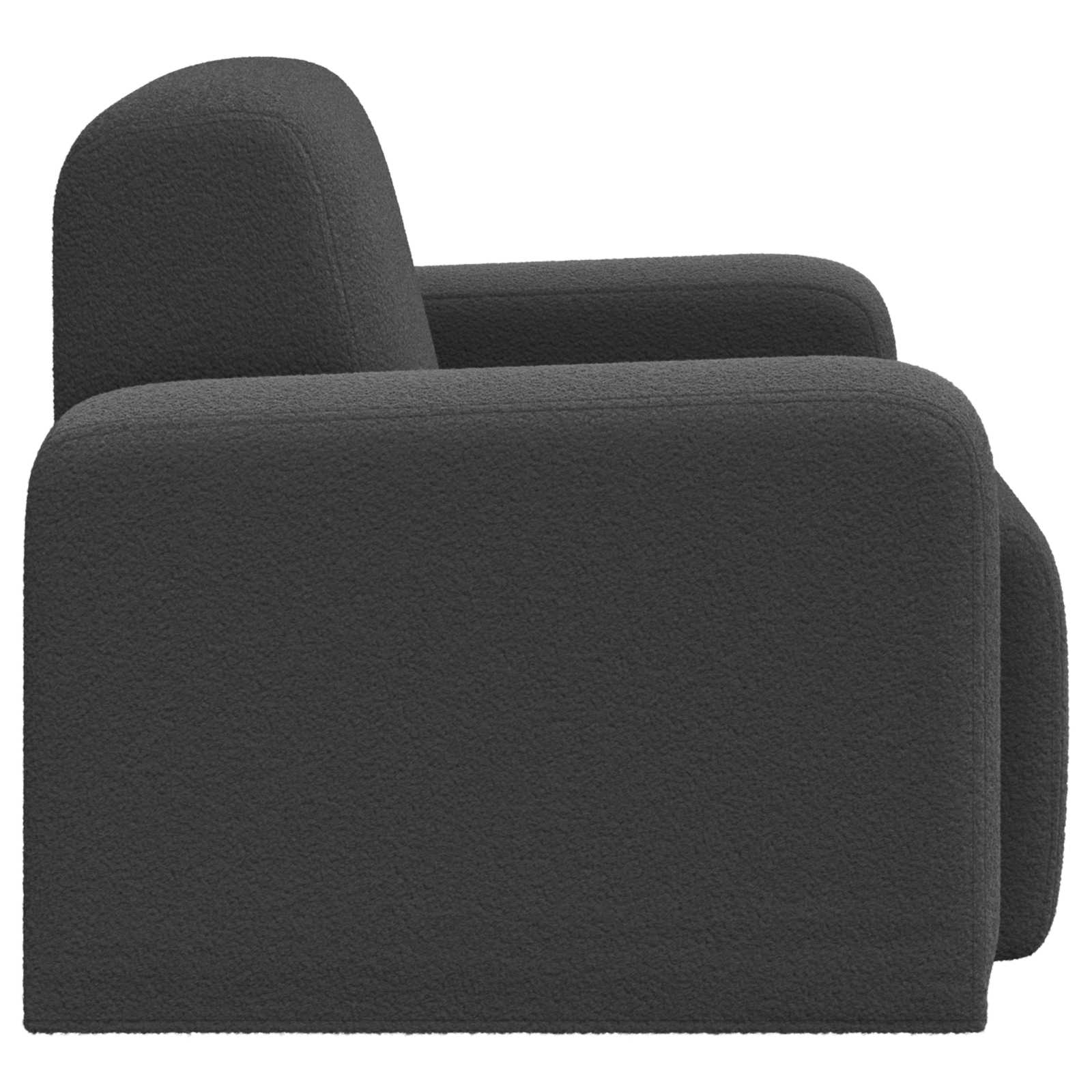 vidaXL Fotel ciemnoszary Bouclé