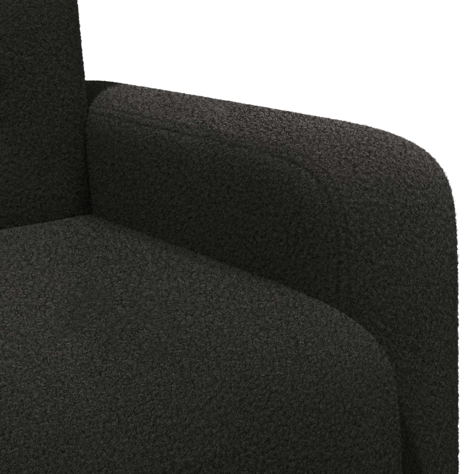 vidaXL Fotel Czarny Bouclé