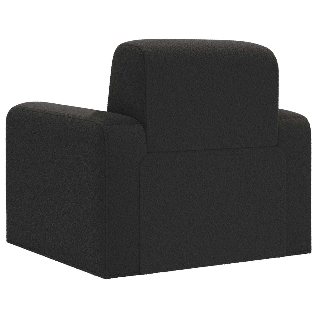 vidaXL Fotel Czarny Bouclé