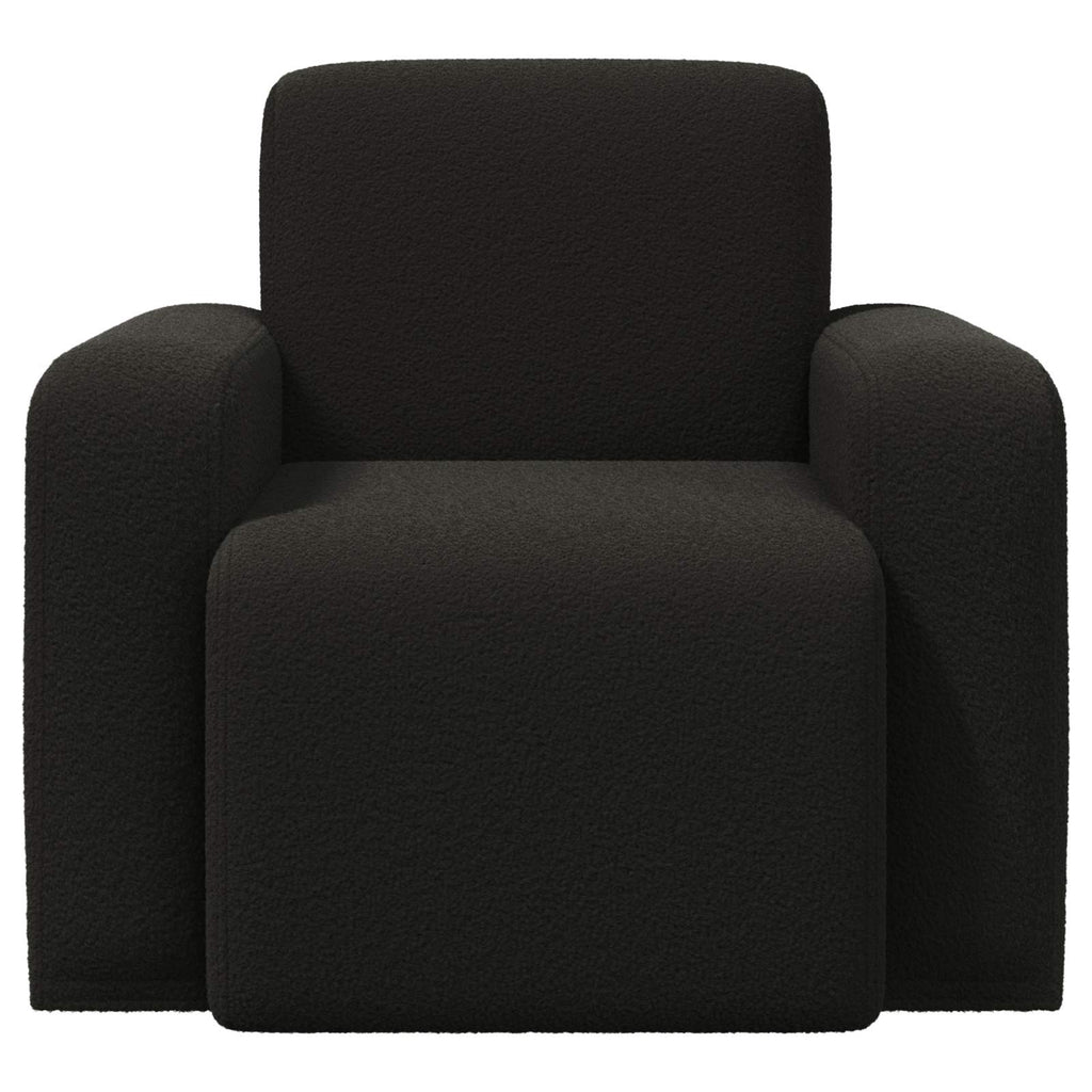 vidaXL Fotel Czarny Bouclé