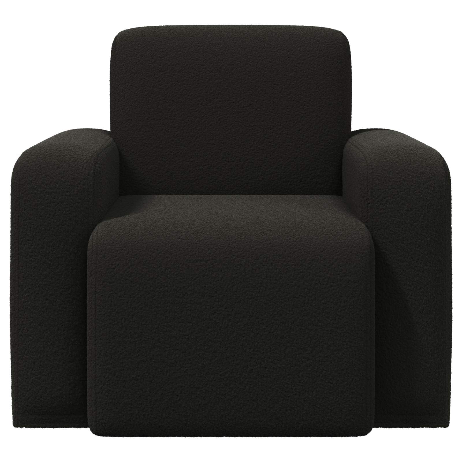 vidaXL Fotel Czarny Bouclé